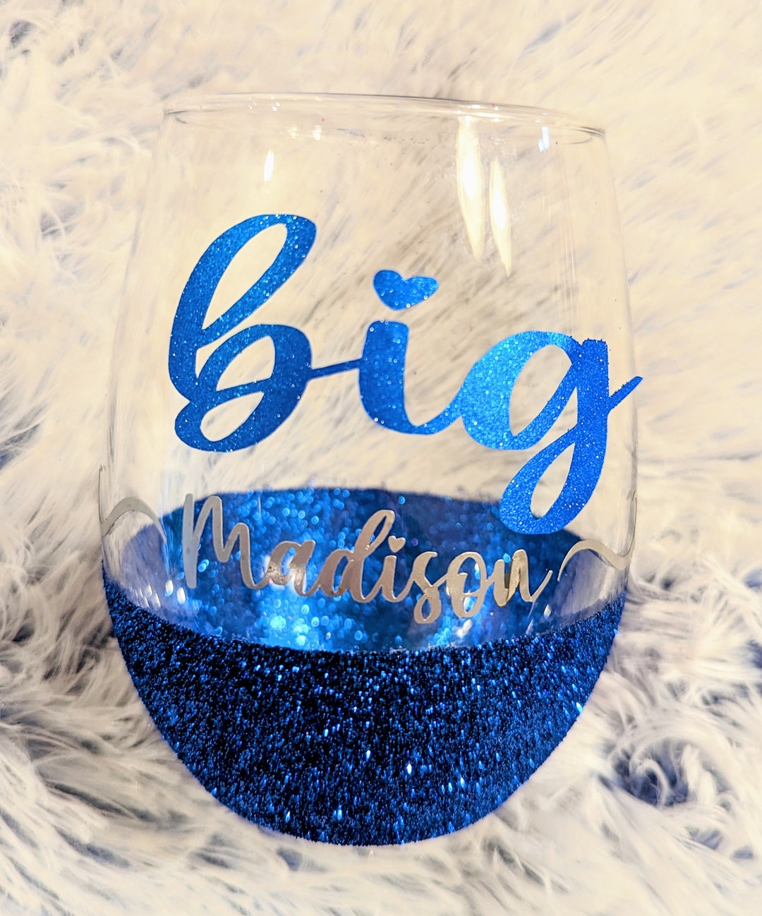 Breast Cancer Glitter Wine Glass, Flat Bottom Wine Glasses, Personalized  Glitter Wine Glasses 