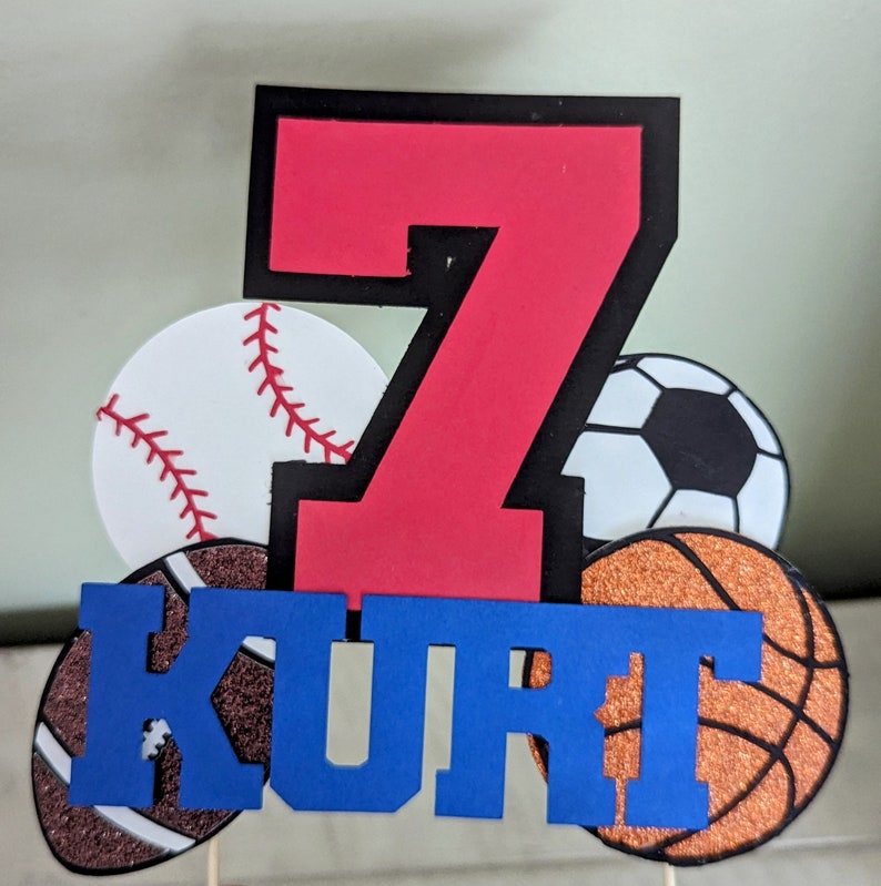 Personalized Custom Sports Cake Topper Etsy