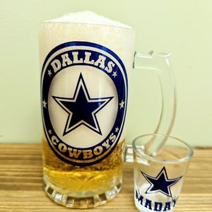 Father's Day Cowboys Beer & Shot Glass