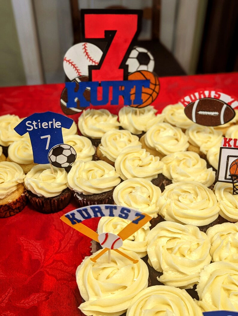 Personalized Custom Sports Cake Topper Etsy