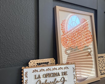 la oficina de | office sign | room sign | maestra gift | papel picado| Mexican office| graduation Mexican gifts