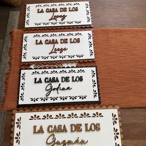 Custom Papel Picado Style Family Name Sign | Mexican Home Decor, Bienvenidos Personalized Wood Sign | Christmas gifts | regalos navideños image 6