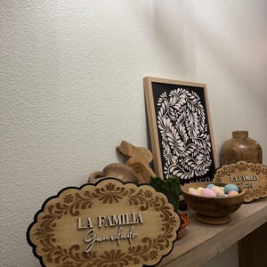 Custom Papel Picado Talavera Style Family Sign | Mexican Home Decor, Bienvenidos Personalized Wood Sign |Christmas gifts, regalos navideños bild 5