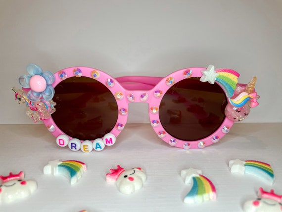 Dream Unicorn Sunnies Custom Kids Sunglasses Unicorn Party Favor Unicorn Personalized Sunglasses Rainbow Custom Kids Sunglasses Etsy