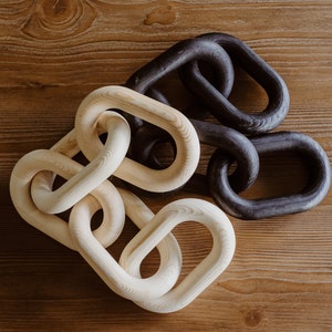 Decorative Wood Link | Home Decor Wood Chain | Coffee Table Decor | Entryway Decor | Floating Shelf Decor
