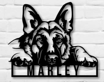 Metal German Shepherd Sign, German Shepherd Sign, German Shepherd, K9 Unit, Service Dog Sign, Military Dog Sign, Dog Sign, Metal Dog Sign