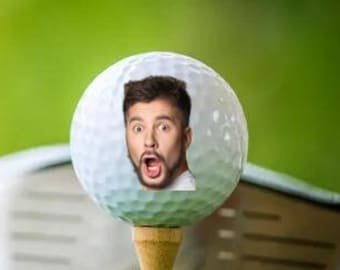 Custom Face Golf Ball Set: Funny Golfer Gift