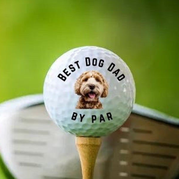 Dog Golf Ball, Dog Dad Golf Ball Set, Custom Father's Day Gift, Dad Golf Ball Gift, Dog Dad Gift, Dad Gift