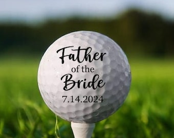 Customizable Father of The Bride Golf Ball Set Gift for Dad and Golf Lovers