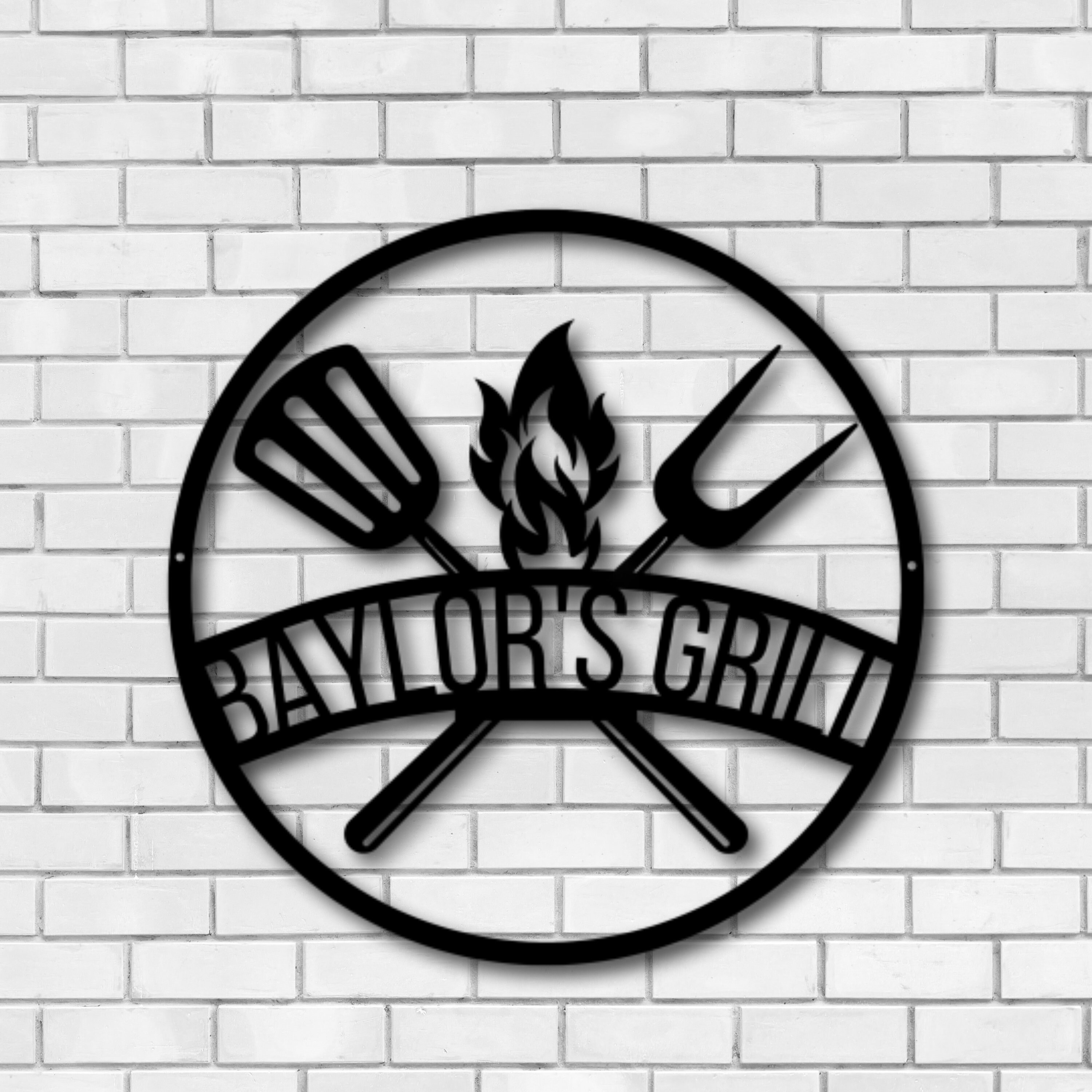 Metal Grill Signs Custom Grill Sign Personalized Metal Etsy