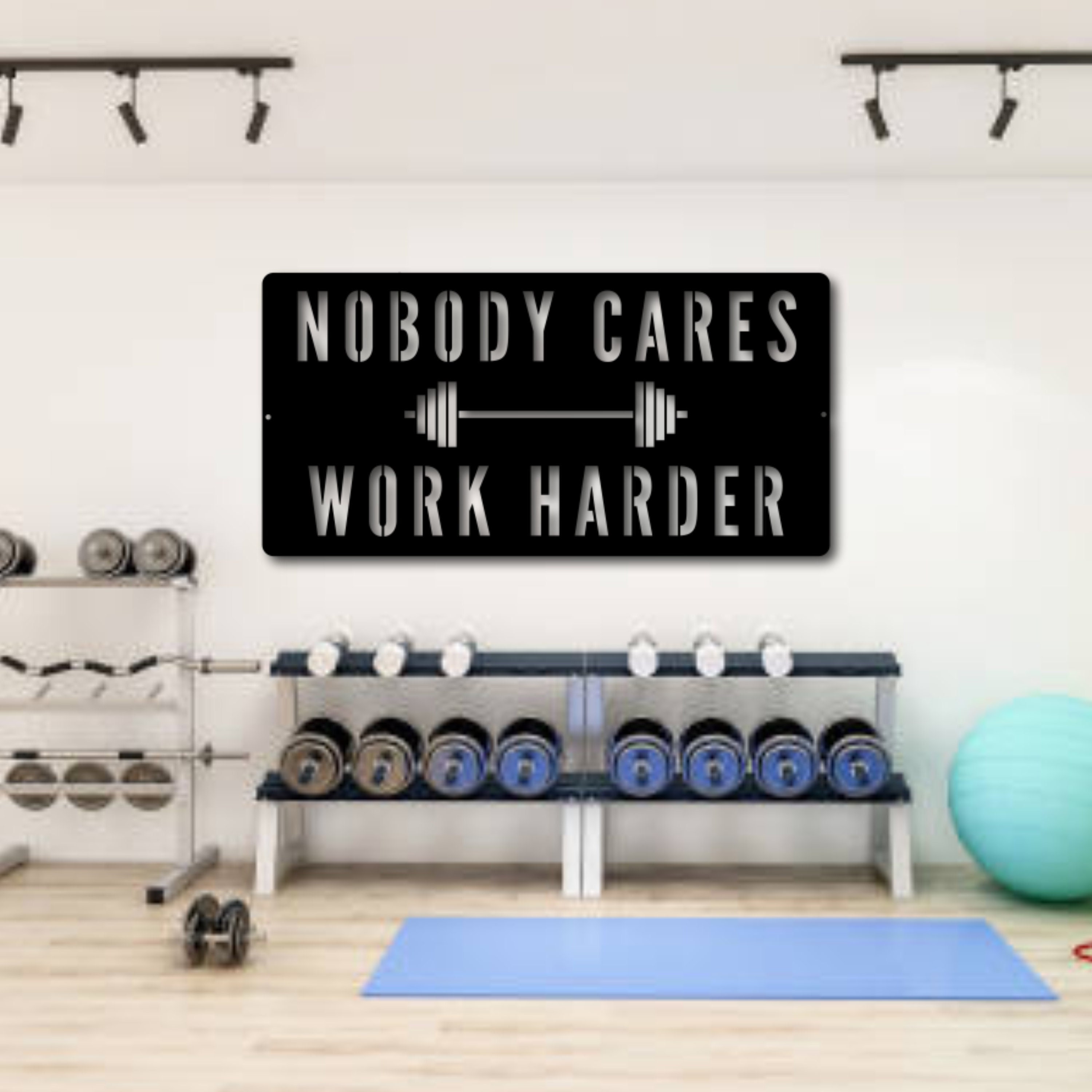 Custom Metal Gym Sign: Laser Cut Workout Motivation - Etsy