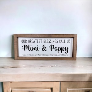 Our Greatest Blessings Call Us Sign, Grandparents Sign, Grandparents Gift, Grandma and Grandpa Sign, Grandma Gift, Greatest Blessings Sign