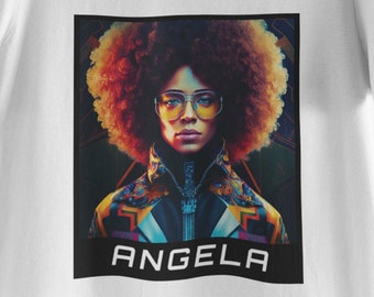 Black History Superheroes T-shirt with Angela Davis, Afrofuturism Shirt, Black History Tee, Black Owned Clothing