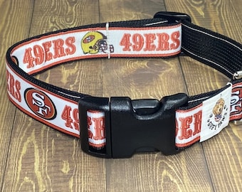 San Francisco 49ers Dog Collar, NFL Football Pet Collar