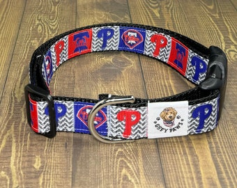 Phillies Baseball Dog Collar, MLB Fan Gear