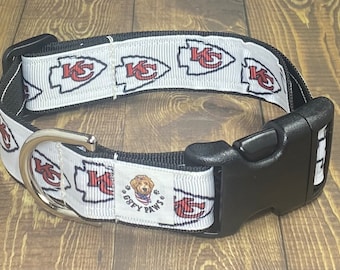 Kansas City Chiefs Dog Collar, NFL Team Collar, Pet Apparel