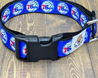 Philadelphia 76ers Dog Collar, NBA Sports Collar