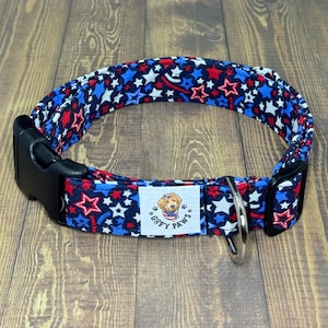 Dog Collar, Patriotic Stars, Patriotic, Patriotic Dog Collar,Patriotic Collar, Fourth of July, Labor Day, Stars Dog Collar, Stars, USA