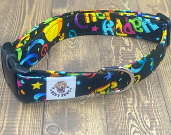 Happy Birthday Dog Collar, Confetti Print, Party Collar