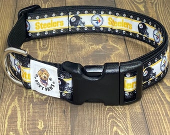 Pittsburgh Steelers Dog Collar, NFL Football Fan Gift