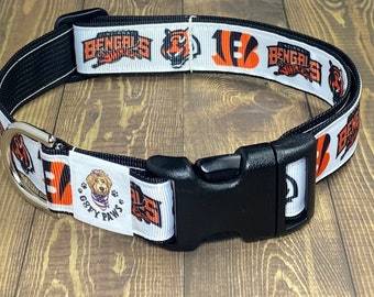 Cincinnati Bengals NFL Dog Collar, Adjustable Width