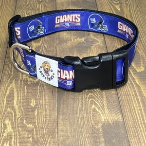 Ny Giants Dog Collar Etsy