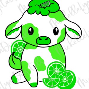 Cute Lime Cow digital file | PNG file | SVG file |