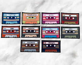 Rectangle Cassette Iron On Pacth | Album Iron On Patch | Popular Singer Theme Iron On Patch | Music Iron On Patch