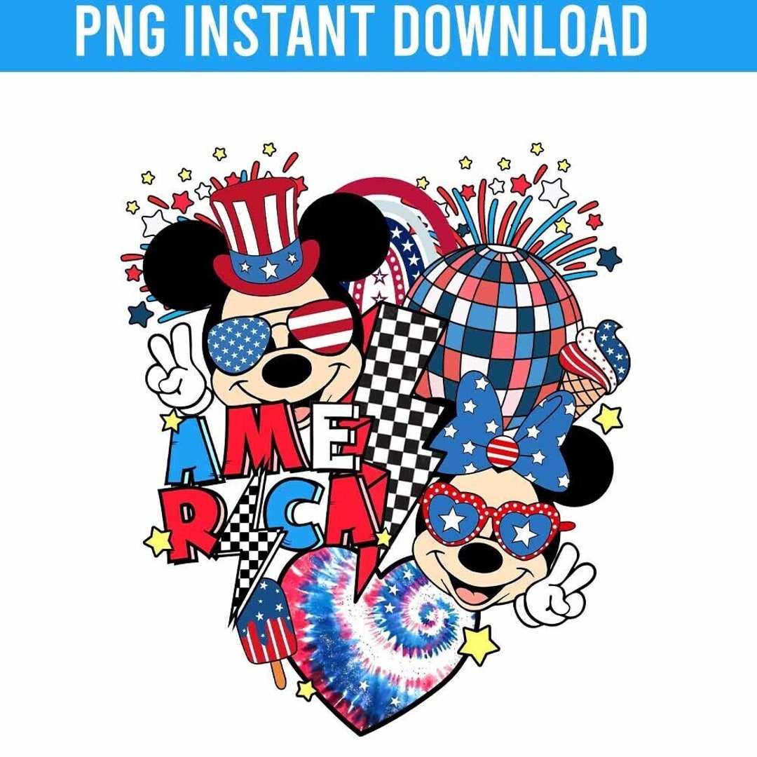 mickey 4th of july men emblem