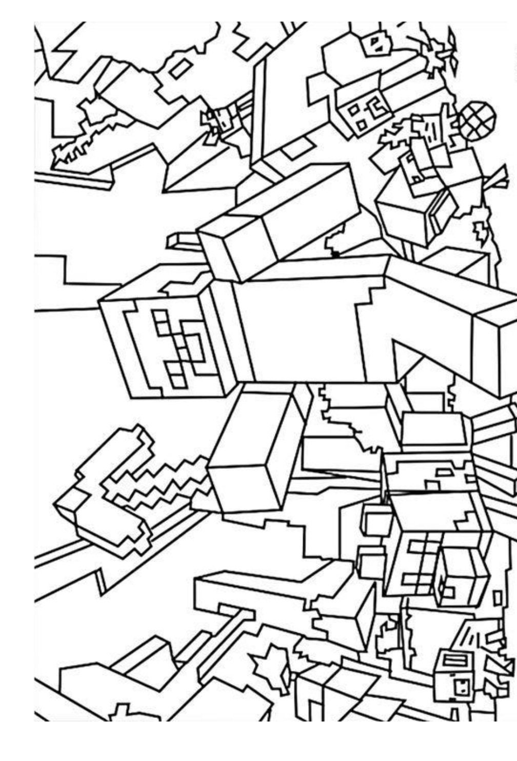 Minecraft and Roblox Colouring Sheets 20 Each Sheets Pdf File - Etsy