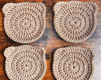 Crochet Bear Coasters
