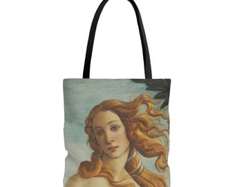 Vintage Birth of Venus Art Tote Bag: een prachtige uitdrukking van een meesterwerk uit de Renaissance op een kunstzinnige draagtas.