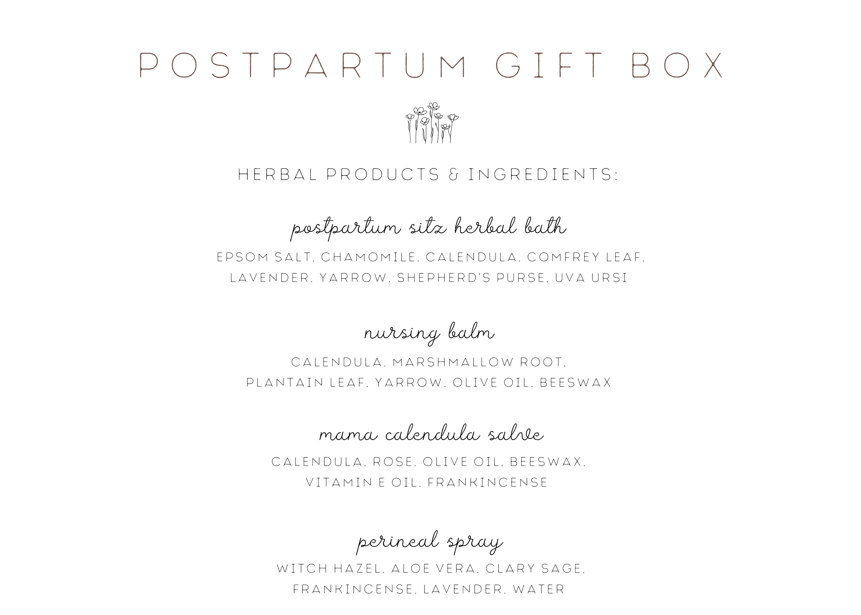 Postpartum Care Gift Box Postpartum Recovery Gift New Mom Etsy