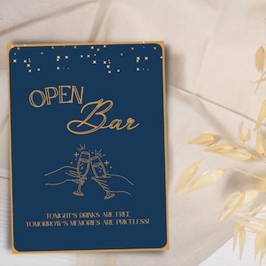 Pacote de placas de casamento em noite estrelada celestial