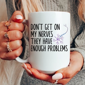 Nerve Disease Mug Trigeminal Neuralgia Coffee Cup Multiple Sclerosis Funny Mug, Motor neurone disease Mug, Sciatica Pain Funny, Bells Palsy