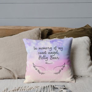 Personalized Pet Memorial Pillow Custom Pet Loss Gift In Memory Of Gift Pet Loss Poem Pillow for Dog Mom Grief Cat Loss Dog Canine Cancer