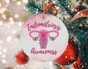 Endometriosis Awareness Gift Endo Ceramic Ornament Endo Strong Ornament Invisible Illness Endo Warrior Endo Surgery Gift Endo Support Gift