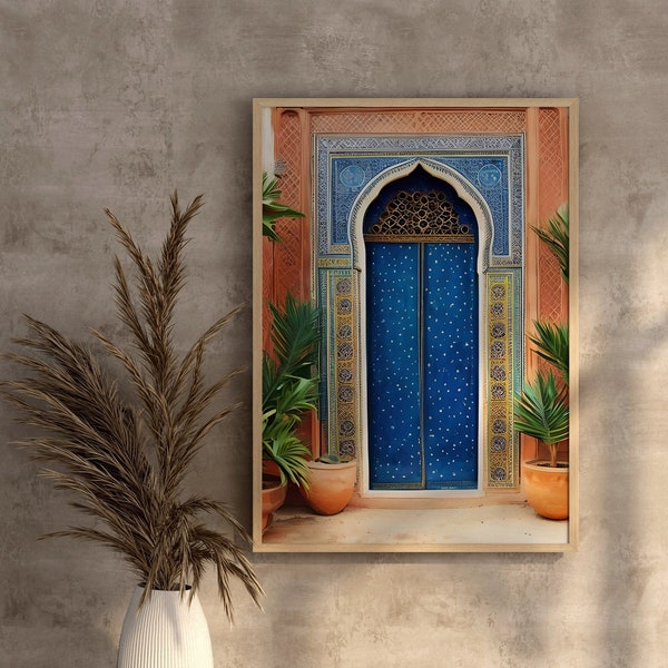 Art mural de porte marocaine Decor Wall Art Large Gallery Wall Set of 6 Prints Doors Photography Boho Door Canvas Arabic Doors digital art