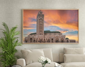 Impresión de la Mezquita de Marruecos / Mezquita Hassan II, Casablanca (Descarga digital)