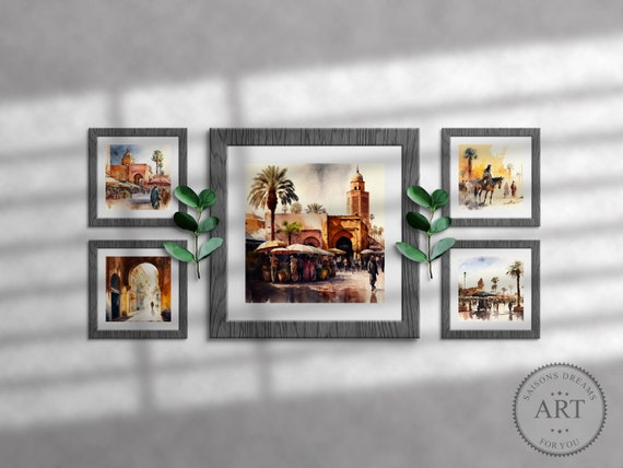 Moroccan Wall Art Prints, Marrakech Decor, Set of 10 (Digital Download)