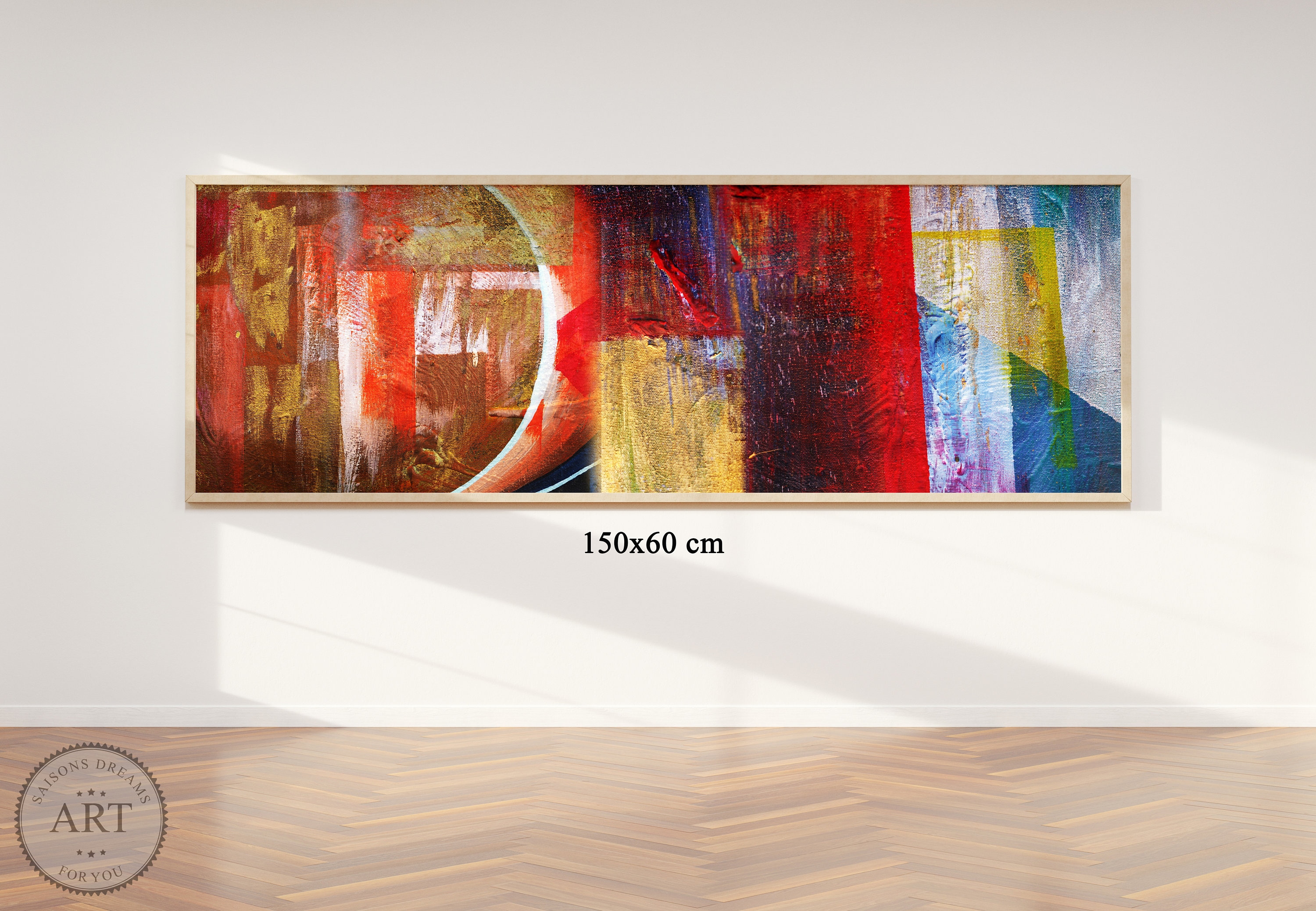 Red Blue Wall Art Red Canvas Blue Wall Art Abstract Wall Art Etsy