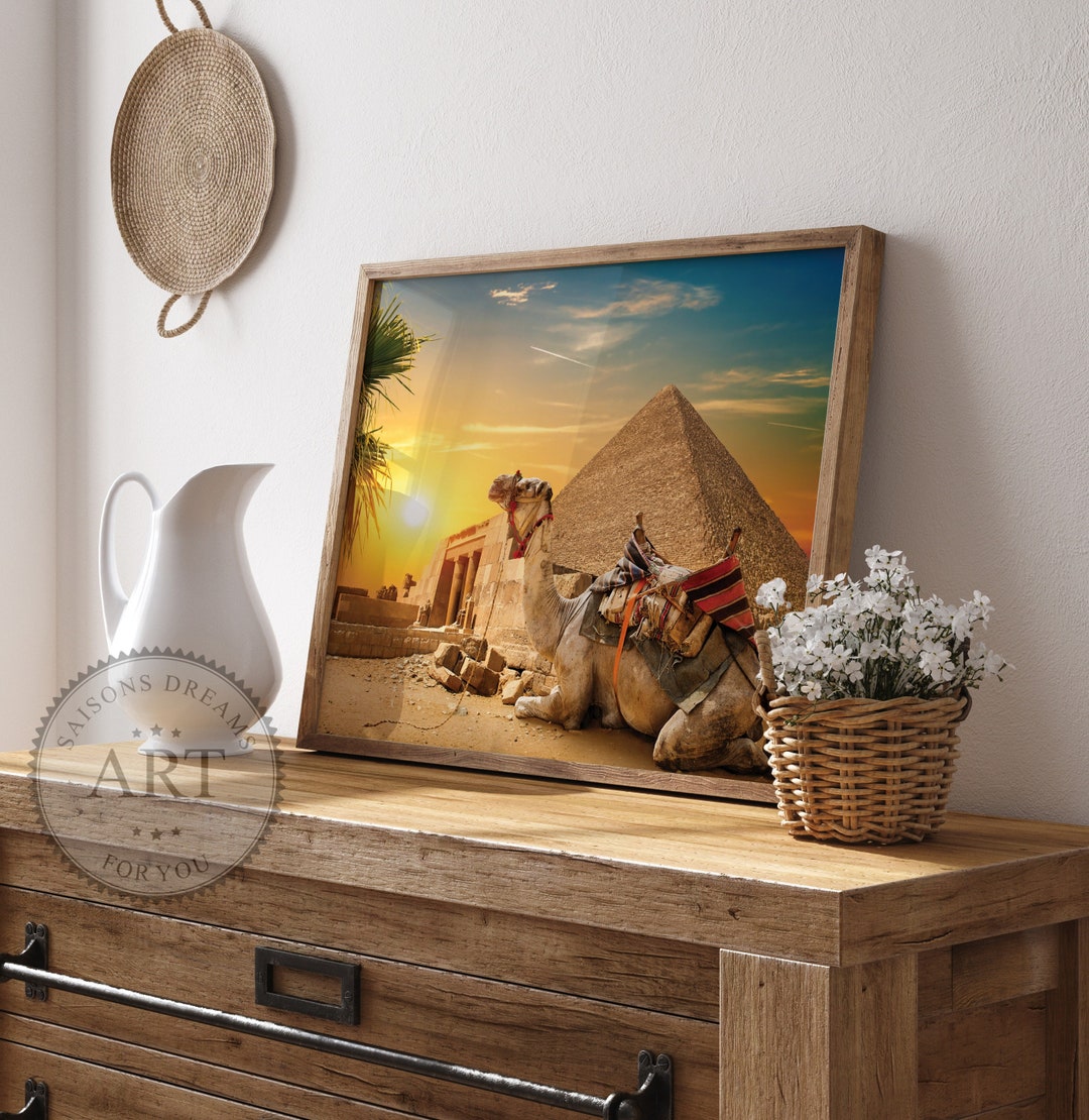 Desert Wall Art Boho Decor Camel Wall Art Egypt Wall Decor Prints