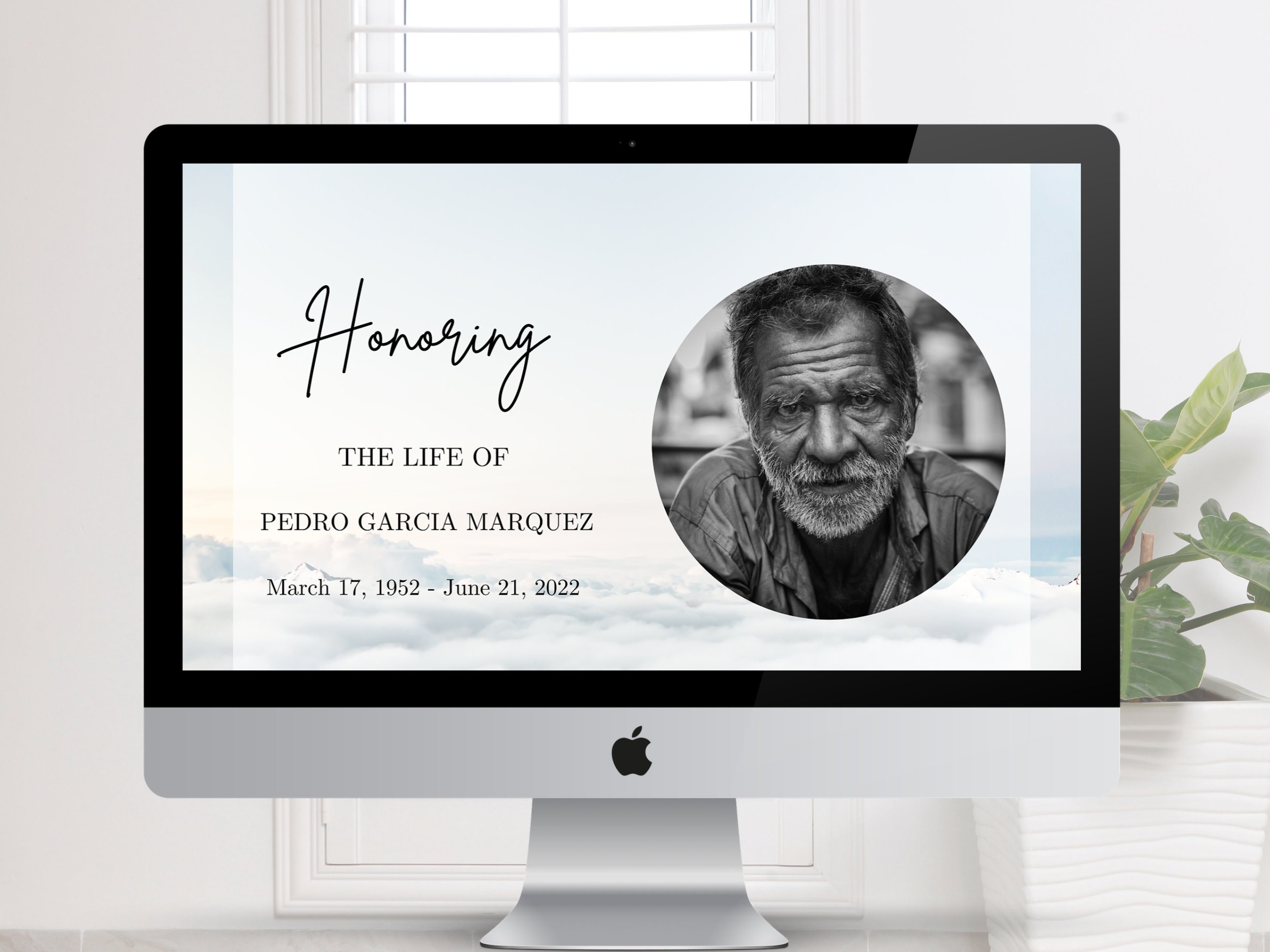 Funeral Photo Slideshow Template Funeral Slideshow Template Male and