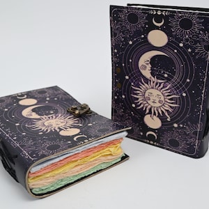 Sun & Moon Journal - Shadow Work Journal - Meditation Journal - Recycled Paper - Gifts for Witches - Unique Notebooks - Fast US Shipping