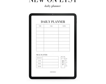 dagelijkse planner met maaltijdplan en watertracker
