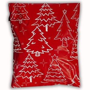 Poly Mailer Christmas 10 x 13”  Tree Poly Christmas Mailer Shipping Bag For Holiday Season Mailing Bag Cute Poly Mailer Christmas Packaging