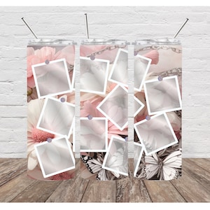 Photo Tumbler Wrap / Picture Tumbler Wrap /Photo Tumbler PNG / Flower PNG/  Skinny Tumbler