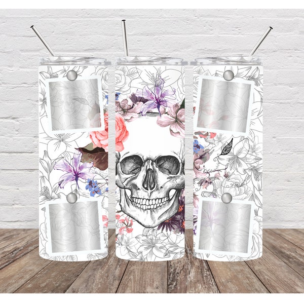 Elegant Skull Picture Tumbler wrap/ Classy and Artistic