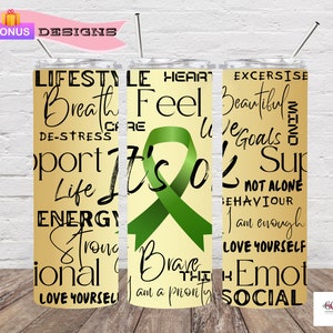Mental Health PNG/ Sublimation PNG/ 20oz Tumbler PNG/ Mental Health