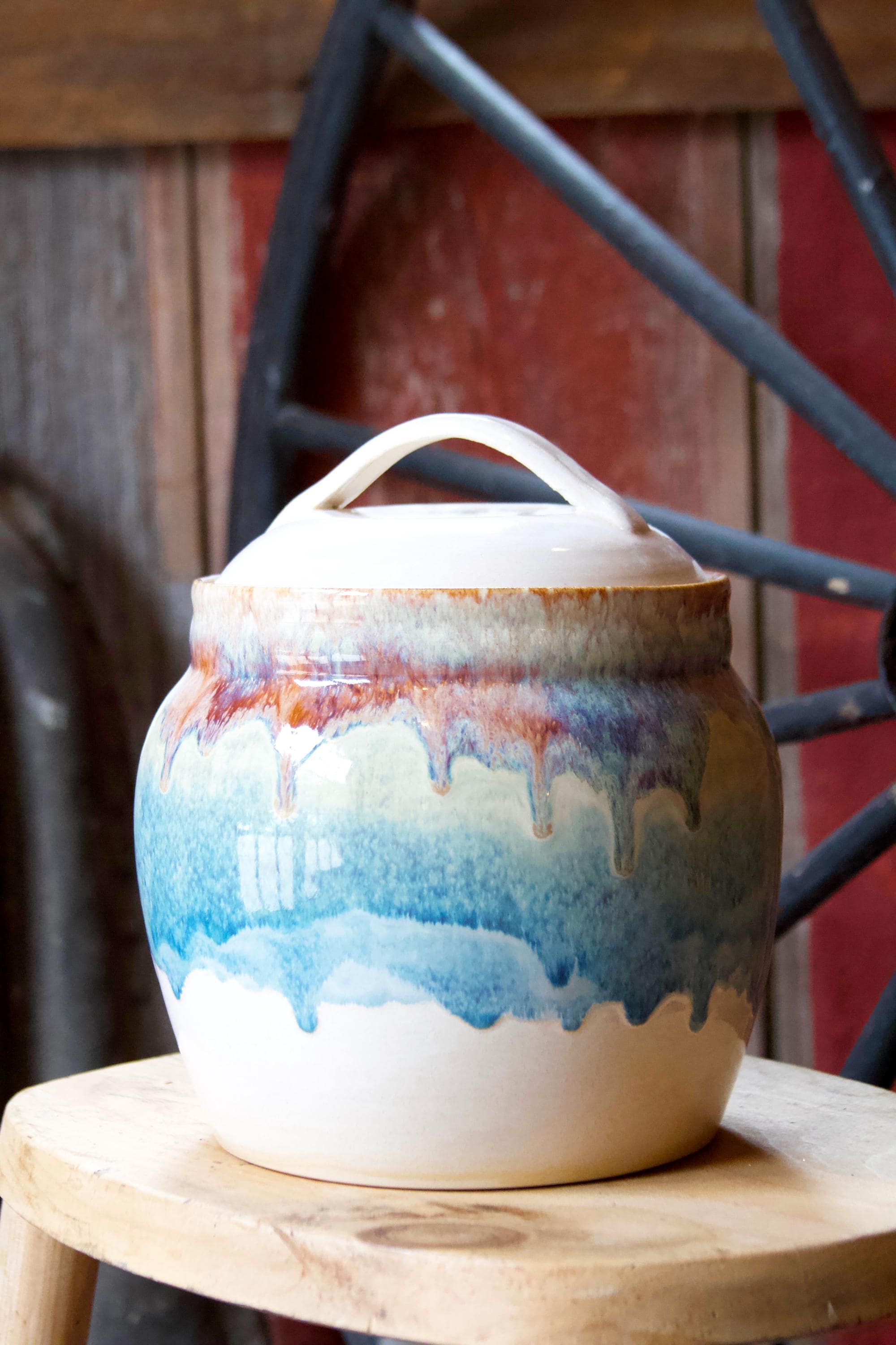 Handmade Large Ceramic Cookie Jar – Unique, Personalized Kitchen Decor – Perfect for Storing Cookies & Treats